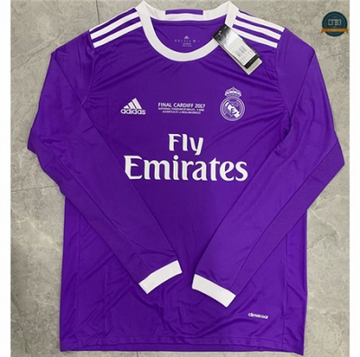 Cfb3 Camiseta Retro 2016-17 Real Madrid 2ª Equipación Manga Larga