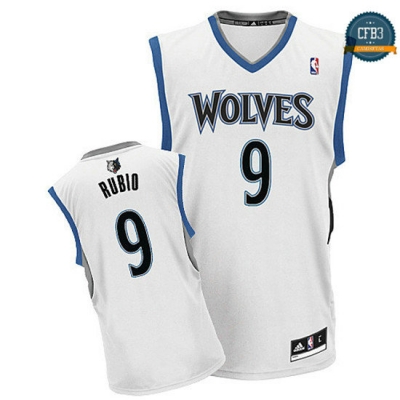 cfb3 camisetas Ricky Rubio Minnesota Timberwolves [Blanca]