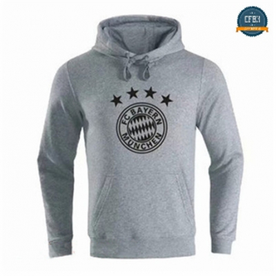 Cfb3 Camisetas B054 - Sudadera con Capucha Bayern Munich Gris 2019/2020