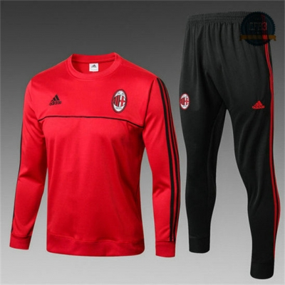 Chándal AC Milan Rojo 2017 Cuello redondo