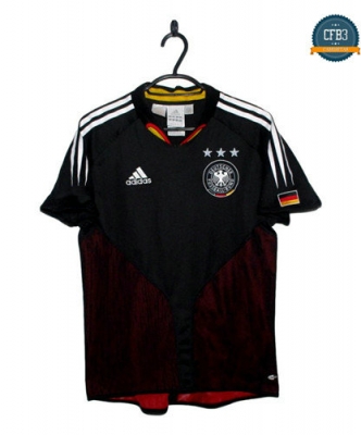 Camiseta 2004 Copa de Europa Alemania 2ª Equipación Negro