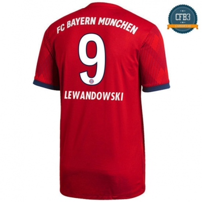 Camiseta Bayern Munich 1ª Equipación 9 Robert Lewandowski 2018