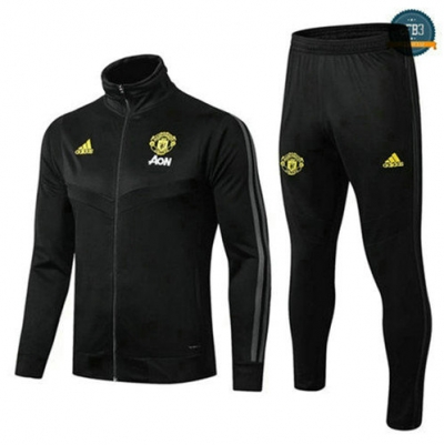 Chaqueta Chándal Manchester United Negro 2019/2020 Cuello Alto