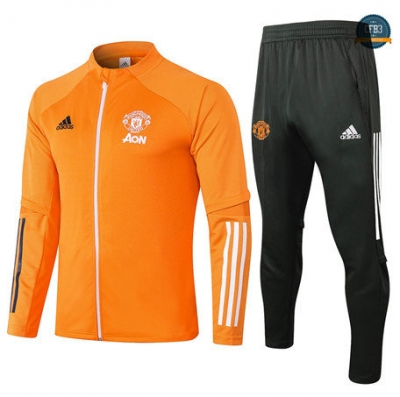 Cfb3 Chaqueta Chandal Niños Manchester United Equipación Naranja 2020/2021