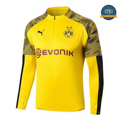 Cfb3 Camisetas Sudadera Cremallera Mitad Borussia Dortmund BVB Amarillo 2019/2020