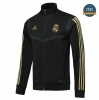 Cfb3 Camisetas Chaqueta Sudadera Real Madrid Negro 2019/2020 Cuello alto