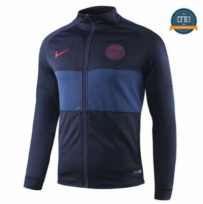 Cfb3 Camisetas Chaqueta Sudadera PSG Azul Oscuro 2019/2020 Cuello alto