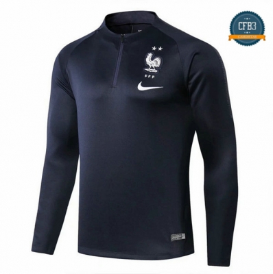 Cfb3 Camisetas Sudadera Cremallera Mitad Francia Azul Oscuro 2019/2020