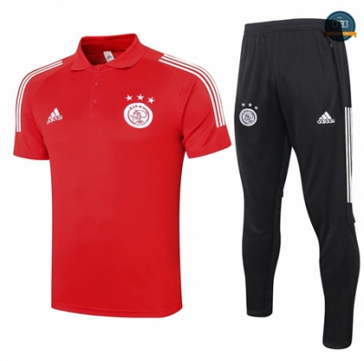 Cfb3 Camiseta Entrenamiento AFC Ajax POLO + Pantalones Rojo 2020/2021