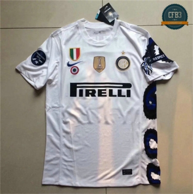 Camiseta 2010-11 Inter 2ª Equipación Blanco