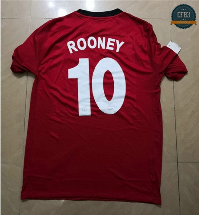 Camiseta 2009 UCL version Manchester United 1ª Equipación (10 Rooney)