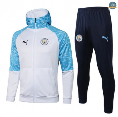 Cfb3 Chaqueta Chandal Manchester City Equipación Sombrero Blanco 2021/2022