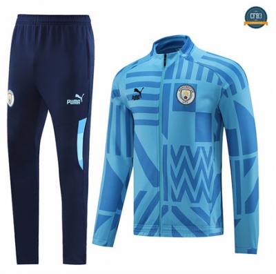 Crear Cfb3 Camiseta Chaqueta Chándal Manchester City Equipación Azul 2022/2023