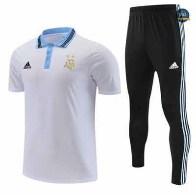 Diseñar Cfb3 Camiseta Entrenamiento Argentina + Pantalones Equipación Blanco 2022/2023