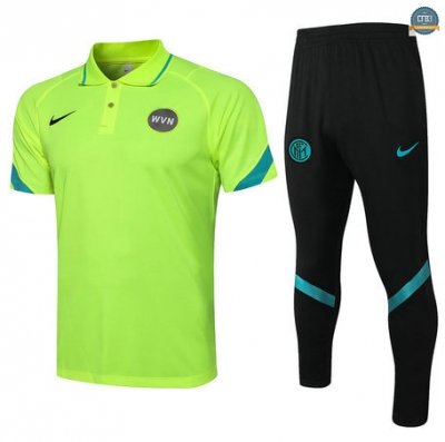 Cfb3 Camiseta Entrenamiento Inter Milan POLO + Pantalones Equipación Verde claro 2021/2022