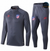 Cfb3 Camisetas D024 Chandal Atletico Madrid Gris oscuro 2019/2020 Cremallera Mitad