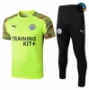 Cfb3 Camisetas D179 Entrenamiento Manchester City Verde/Negro 2019/2020 Cuello redondo