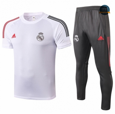 Cfb3 Camiseta Entrenamiento Real Madrid + Pantalones Equipación Blanco 2020/2021