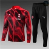 Cfb3 D86 Chaqueta Chándal AC Milan Niños Rojo/Negro 2019/2020