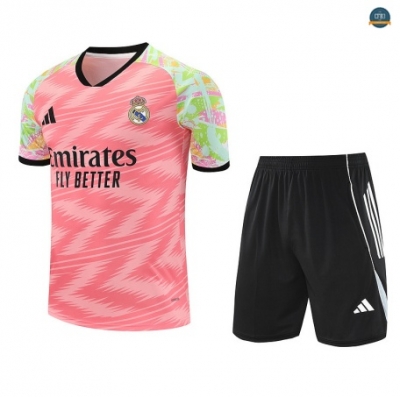 Nuevas Real Madrid + Pantalón Equipación Rosa/negro/verde 2025/2026