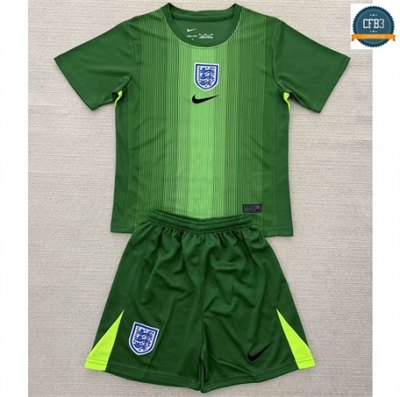 Camiseta futbol Inglaterra Niño Equipación Portero Vert 2025/2026