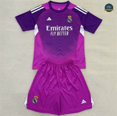 Tienda Camiseta futbol Real Madrid Niño Equipación Portero Púrpura 2025/2026