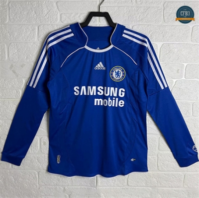Cfb3 Camiseta futbol Retro 2006-07 Chelsea 1ª Equipación Manga Larga