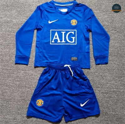 Todo Camiseta futbol Retro 2008-09 Manchester United Niño 2ª Equipación Manga larga