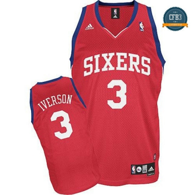 cfb3 camisetas Allen Iverson, Philadelphia 76ers [Rojo]