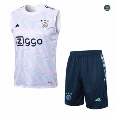 Buscar Cfb3 Camiseta Entrenamiento AFC Ajax Chaleco Pantalones Equipación Blanco 2023/2024 online