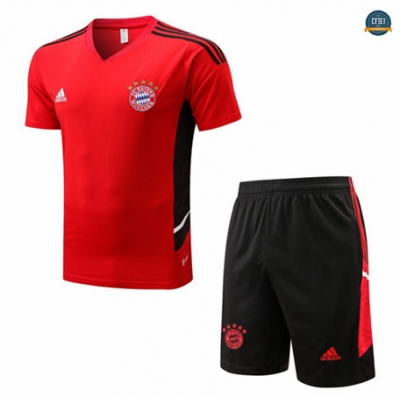 Cfb3 Camiseta Bayern Munich + Short + Pantalones Equipación Rojo 2022/2023