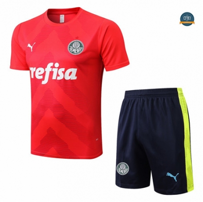 Cfb3 Camiseta Palmeiras + Pantalones Equipación Rojo/Azul Profundo 2022/2023 C394