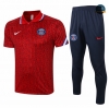 Cfb3 Camiseta Entrenamiento PSG Polo + Pantalones Rojo Paris 2020/2021