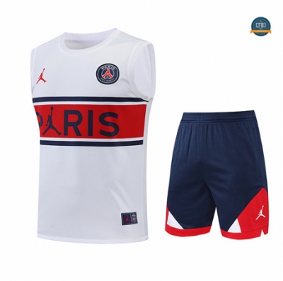 Cfb3 Camiseta Paris Paris Saint Germain Chaleco Pantalones Equipación Blanco/Azul Profundo/Rojo 2022/2023 C464