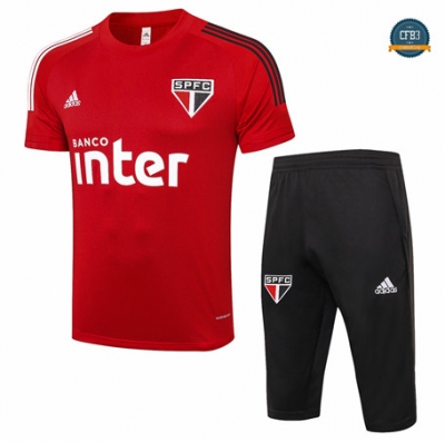 Cfb3 Camiseta Entrenamiento Sao Paulo + Pantalones 3/4 Rojo 2020/2021