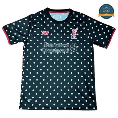 Camiseta Liverpool Entrenamiento Equipación Negro Blanco 2019/2020