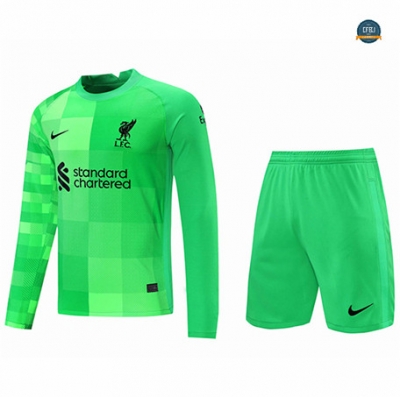Cfb3 Camiseta Liverpool Portero + Pantalones Manga larga Verde 2021/2022