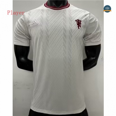 Cfb3 Camiseta futbol Player Version Manchester United Equipación casual wear Blanco