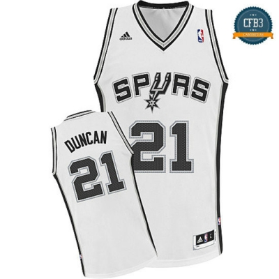 cfb3 camisetas Tim Duncan, San Antonio Spurs [Blanca]