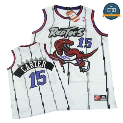 cfb3 camisetas Vince Carter, Toronto Raptors [Blanca]