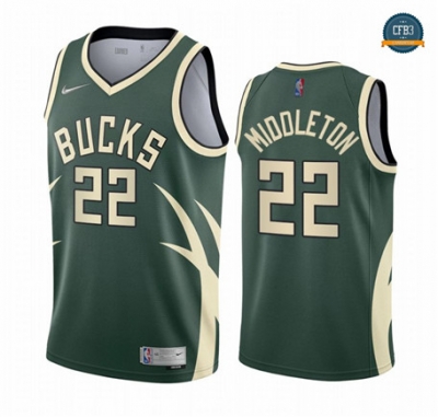 Cfb3 Camiseta Khris Middleton, Milwaukee Bucks 2020/21 - Earned