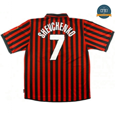 Camiseta 1999-00 AC Milan Centenary 1ª Equipación (7 shevchenko)