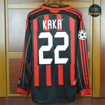 Camiseta 2006-07 AC Milan Manga Larga 1ª Equipación (22 KAKA)