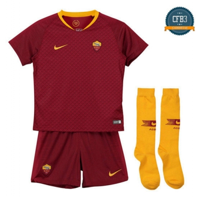 Camiseta AS Roma 1ª Equipación Niños Rojo 2018