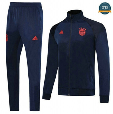 Chaqueta Chándal Bayern Munich Azul Oscuro/Rojo 2019/2020 Cuello Alto