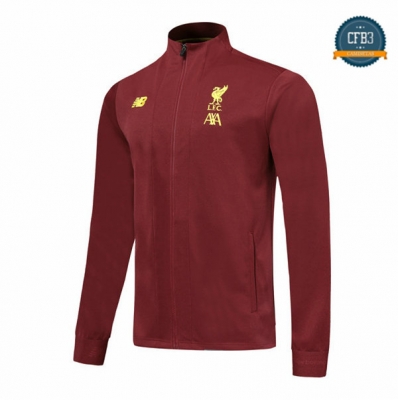 Cfb3 Camisetas Chaqueta Sudadera Liverpool L.F.C Rojo oscuro 2019/2020 Cuello alto