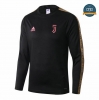 Cfb3 Camisetas Sudadera Training Juventus Negro/Amarillo 2019/2020 Cuello Redondo