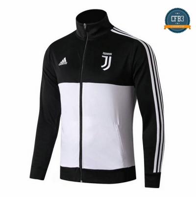 Cfb3 Camisetas Chaqueta Sudadera Juventus Negro/Blanco 2019/2020 Cuello alto