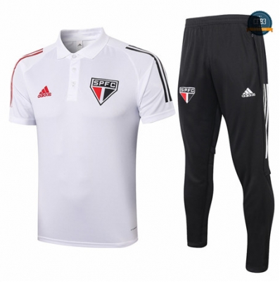 Cfb3 Camiseta São Paulo POLO + Pantalones Blanco 2020/2021