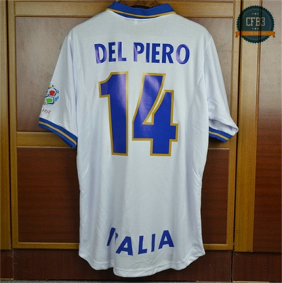 Camiseta 1996 Italia 2ª Equipación (14 Del Piero)